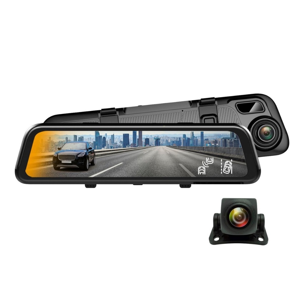 NEW Rexing - M2 2K Front and Rear Mirror Dash Camera Smart BSD ADAS GPS Black